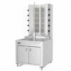 KLG225-VAD Gas Doner Kebab Grıll Bottom Motor V Model, With Trolley & Cabinet