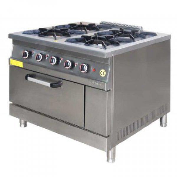 Gas Cooker with oven, 4 +1 Natural Gas 100*100 cm