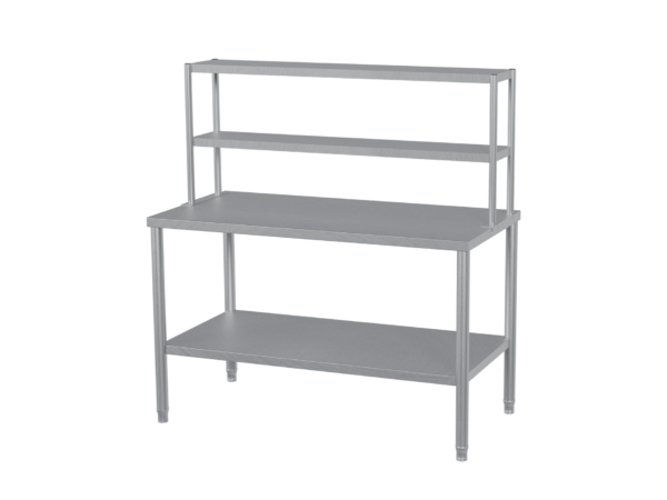 მაგიდა უჟანგავი 2 თაროთი YC-314S 140*70*860MM+600MM