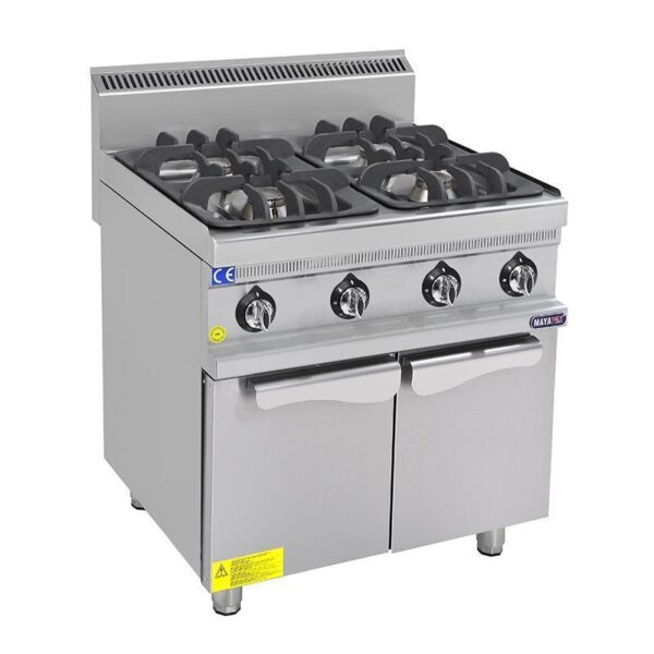 Gas Cooker 4 Burner with Cabinet