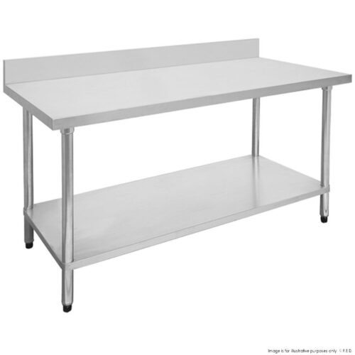 Stainless Steel Table WTC-142B 140*70 With Splashback
