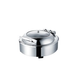 მრგვალი Chafing Dish შუშის სახურავითა და ფეხებით YD-L018